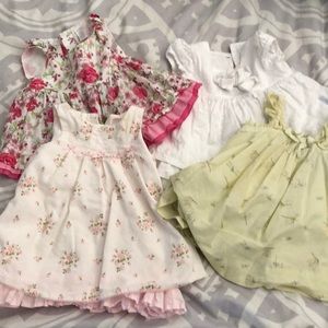 0-3 month lot of baby girl dresses